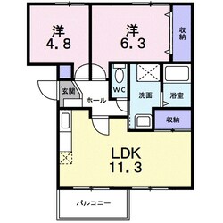 ヴィラージュ英の物件間取画像